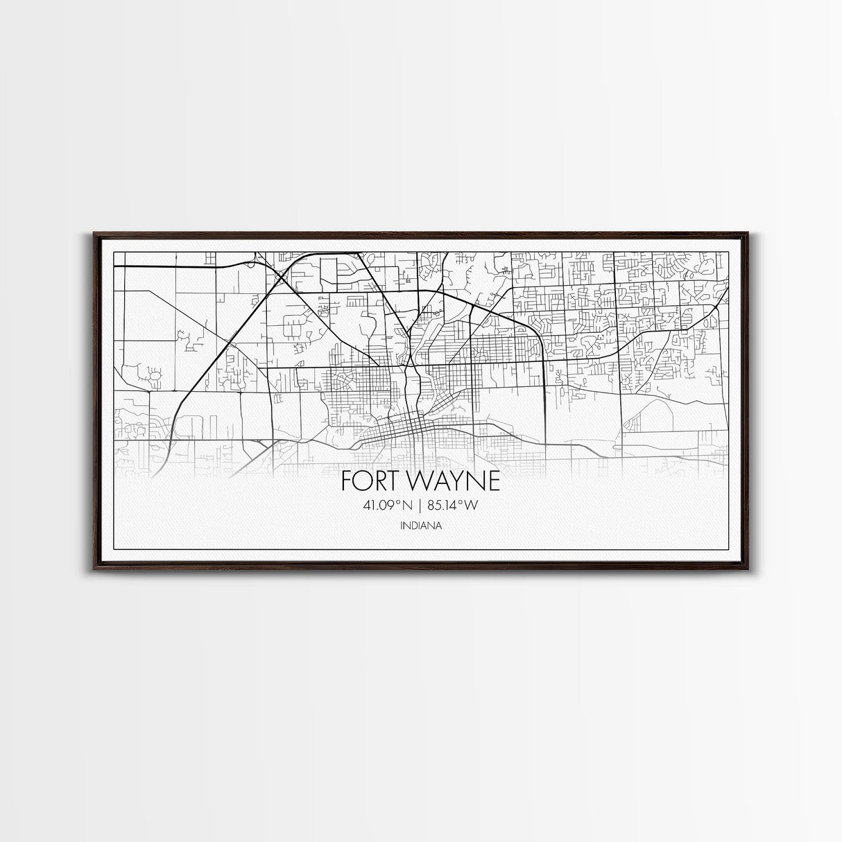 Fort Wayne Map, Nevada Map, Map Art, Minimalist Art, Wall Art, Canvas Art, Moving Gifts, Pool Room Décor, Bar Wall Art, Rustic Home Décor