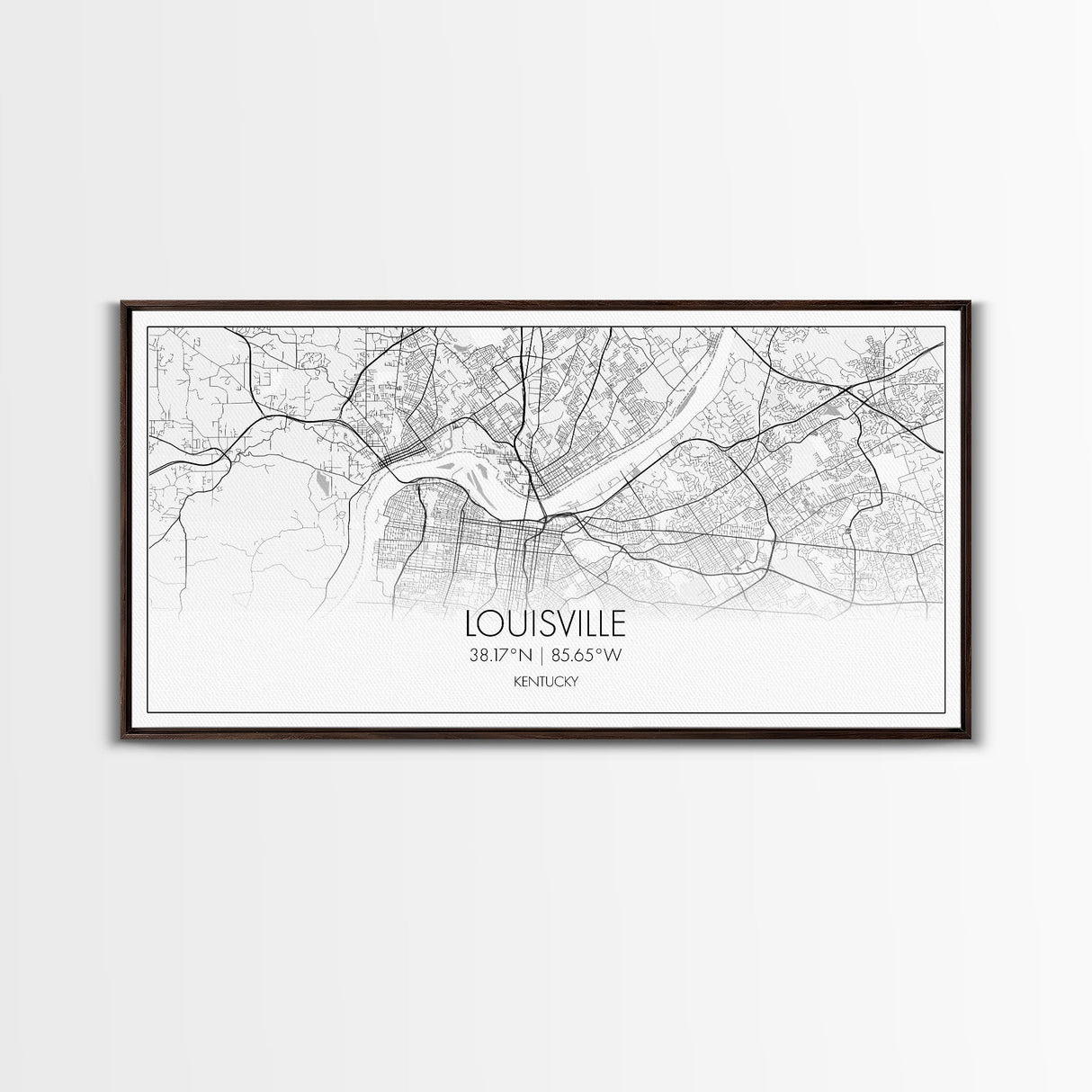 Louisville City Map, Kentucky Map, Map Art, Modern Art, Wall Art, Canvas Art, Aesthetic Room Décor, Wall Art Home Décor, Birthday Gift