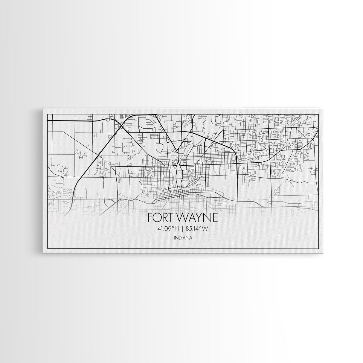 Fort Wayne Map, Nevada Map, Map Art, Minimalist Art, Wall Art, Canvas Art, Moving Gifts, Pool Room Décor, Bar Wall Art, Rustic Home Décor