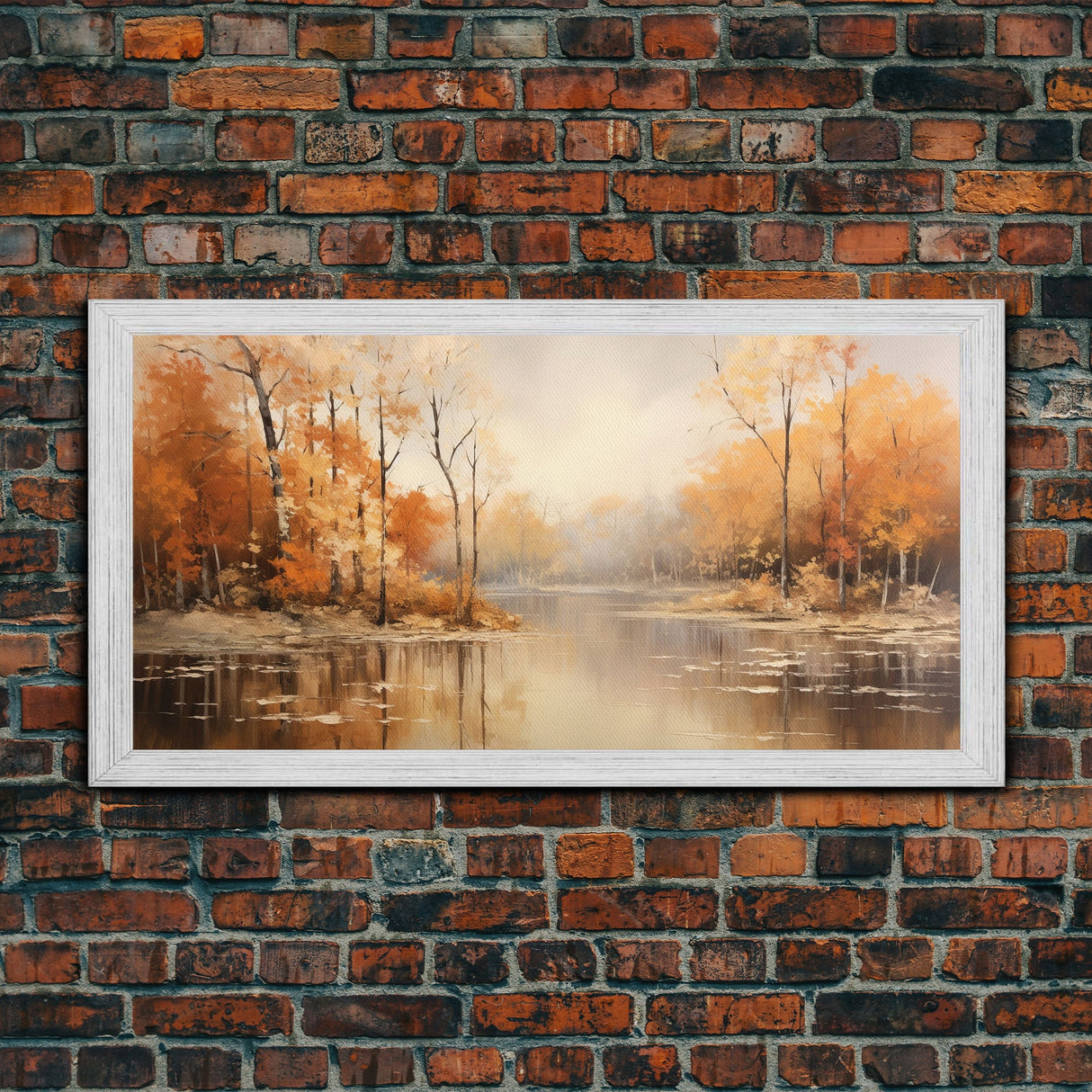 Fall Centerpiece Landscape Painting Canvas Print, Autumn Decor, Fall Centerpiece, Fall Home Decor, Fall Wall Decor, Fall Home Decor