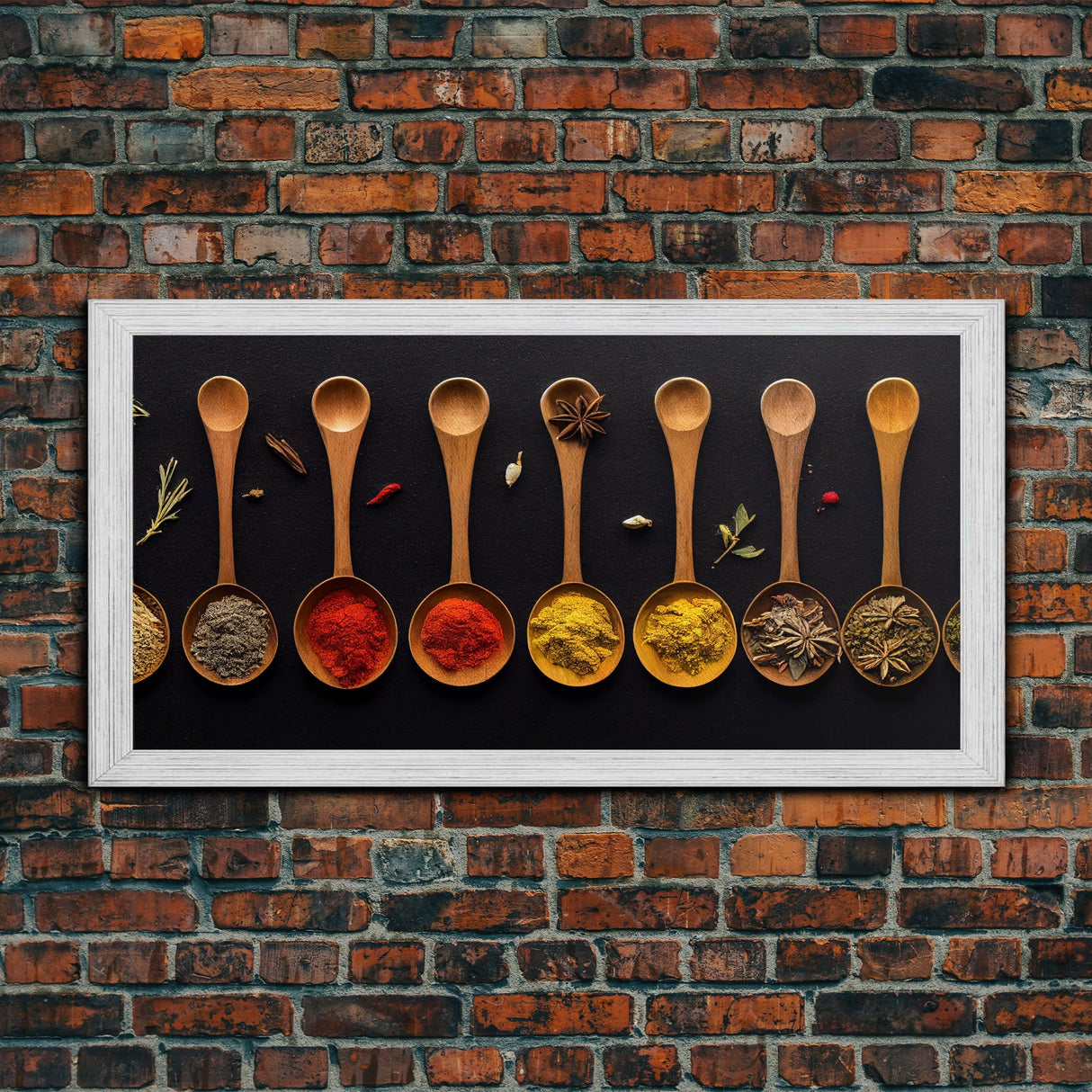 Kitchen Wall Art, Kitchen Canvas Wall Art, Framed Canvas Print, Kitchen Prints, Kitchen Artwork, Herbs and Spices