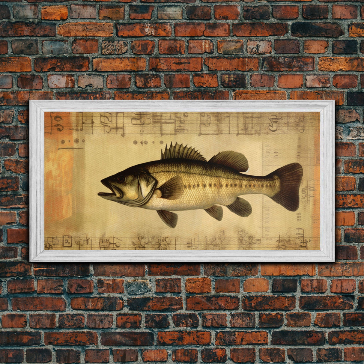 Fish Wall Decor, Animal Wall Art, Nature Wall Art, Minimalist Wall Decor, Panoramic Wall Decor, Canvas Print, Wall Art, Framed Canvas Art