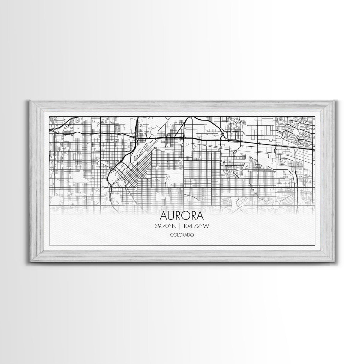 Aurora Street Map, Colorado Map, Map Print, Modern Art, Wall Art, Canvas Print, College Apartment, Colorado Wall Art, Mom Birthday Gift