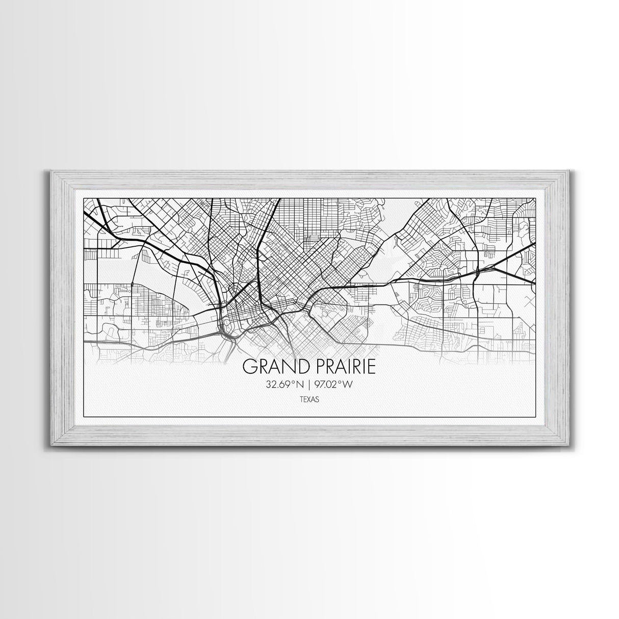 Grand Prairie City Map, Texas Map, Map Art, Minimalist Art, Wall Art, Canvas Art, Log Cabin Décor, Ranch Wall Art, Texas Wall Art, Prints