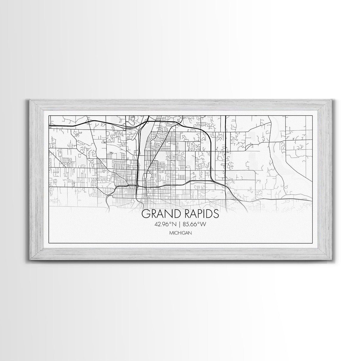 Grand Rapids City Map, Michigan Map, Map Art, Minimalist Art, Wall Art, Canvas Art, Graduation Gift, Modern Farmhouse Wall Art, Office Art