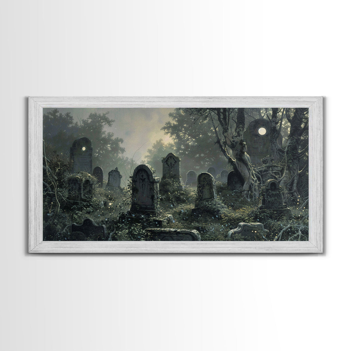 Dark Academia Wall Art, Framed Canvas Print, Spooky Halloween Wall Art, Halloween Wall Decor, Spooky Vibes, Victorian Oil Painting