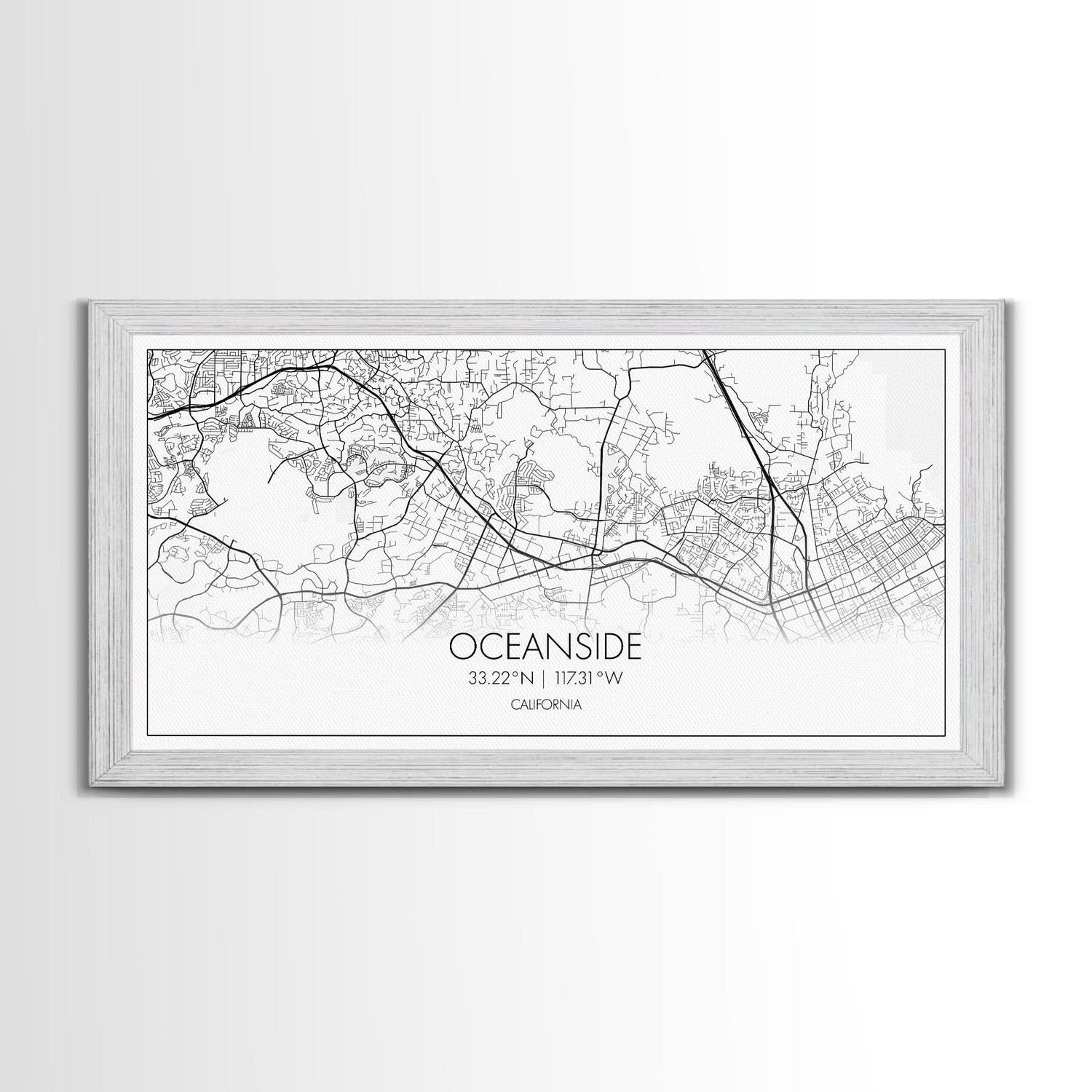Oceanside City Map, California Art, Map Print, Minimalist Wall Art, Wall Art, Canvas Art, Beach House Wall Art, Landscape Wall Art, Prints
