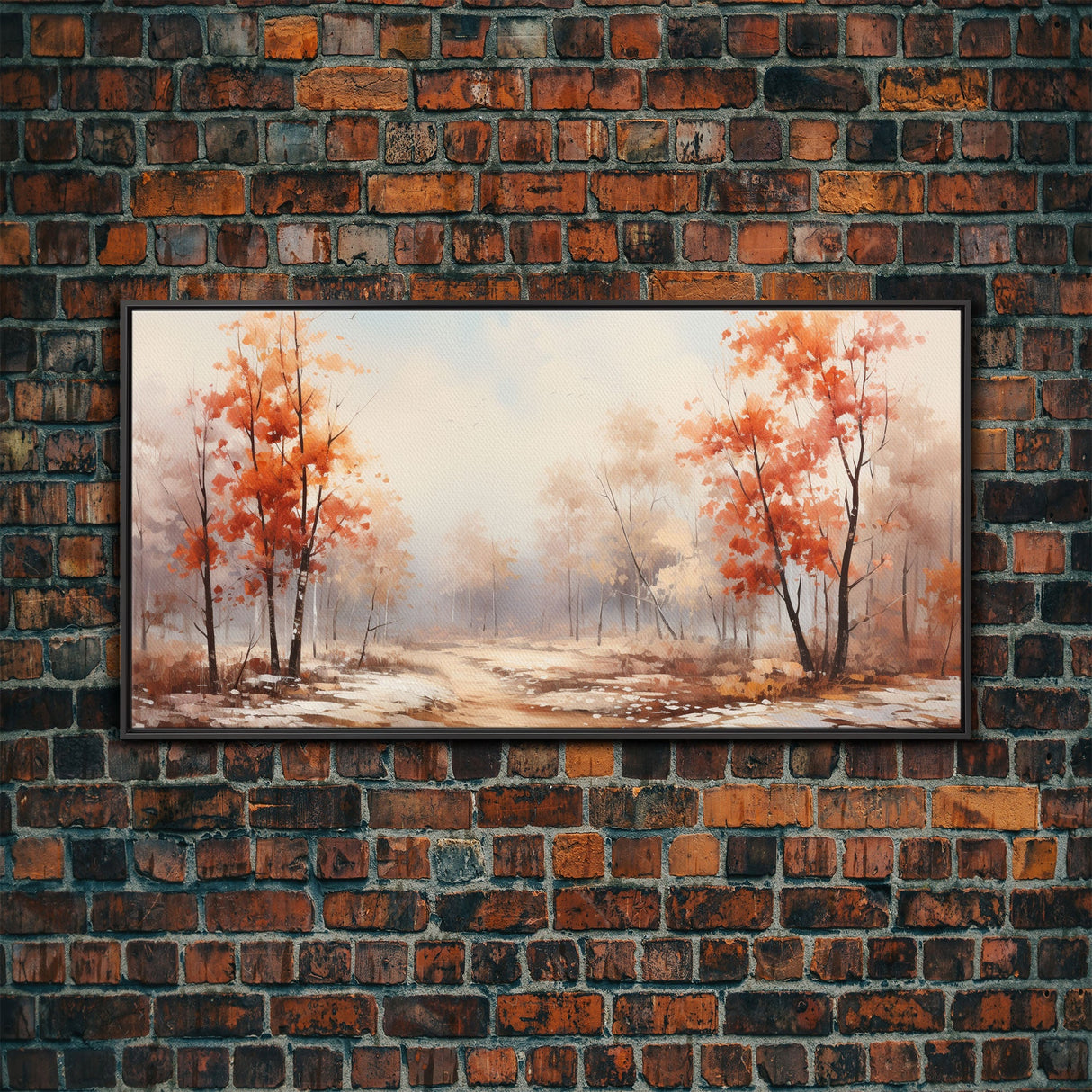 Fall Centerpiece Landscape Painting Canvas Print, Autumn Decor, Fall Centerpiece, Fall Home Decor, Fall Wall Decor, Seasonal Decor