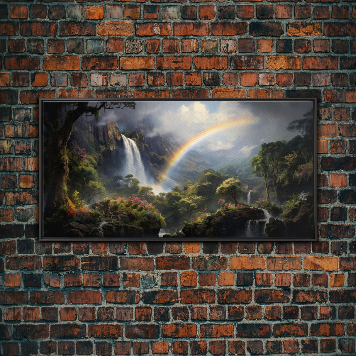 Tropical Wall Art, Framed Canvas Print, Hawaii Art, Tropical Art Print, Tropical Decor, Island Vibes, Rainbow Art, Colorful Art, Caribbean