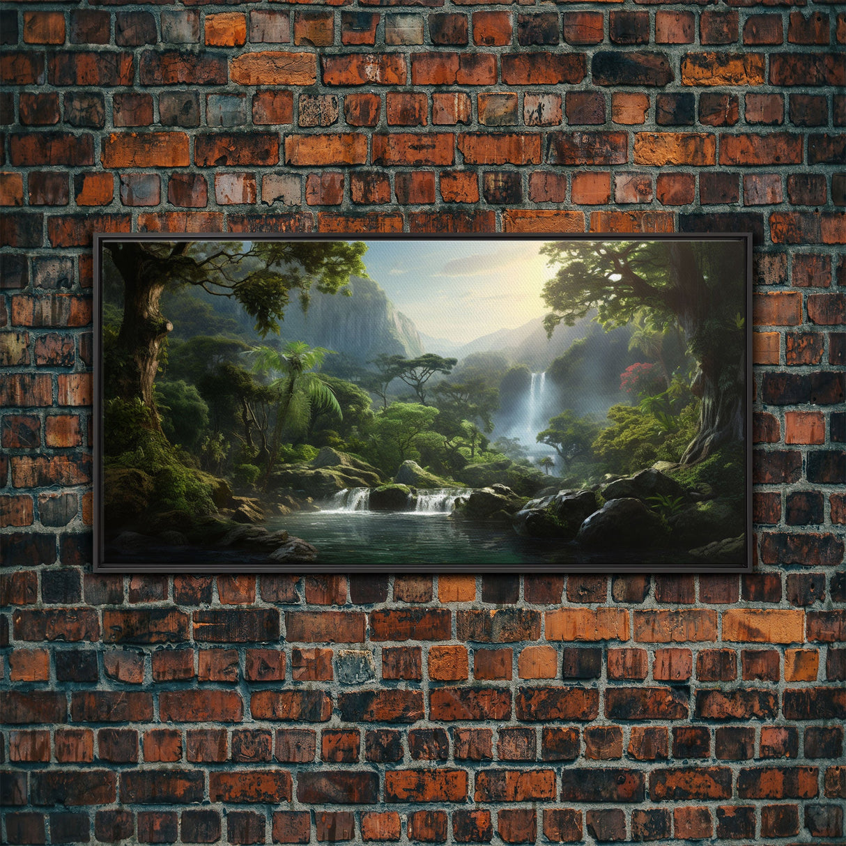 Tropical Wall Art, Framed Canvas Print, Hawaii Art, Tropical Art Print, Tropical Decor, Island Vibes, Rainbow Art, Colorful Art, Caribbean