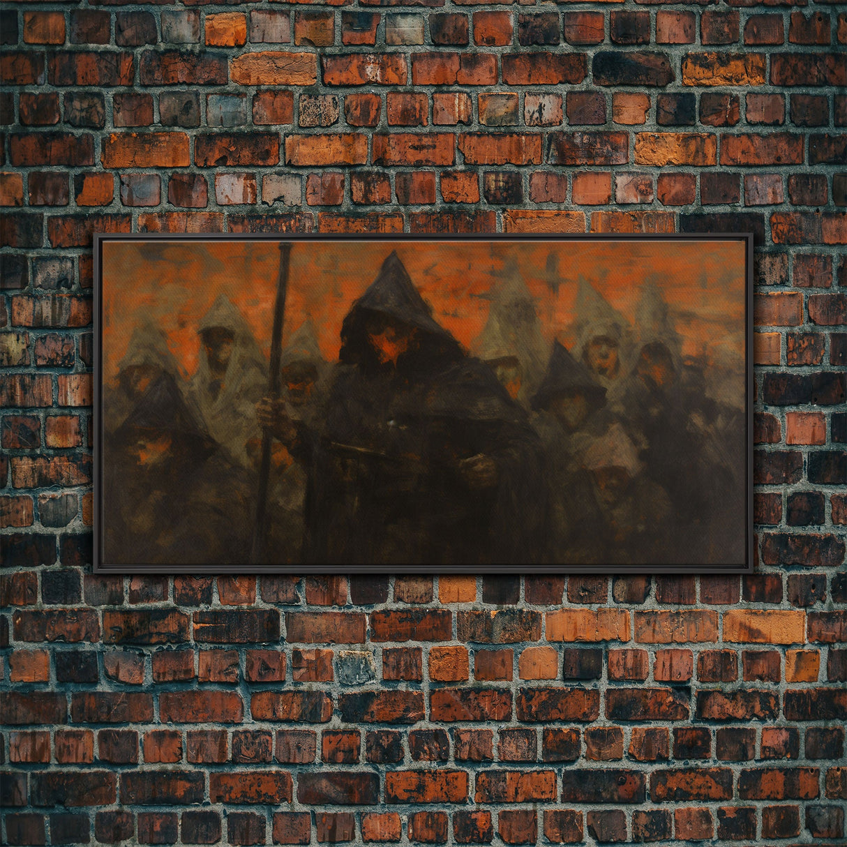 The Cult, Framed Canvas Print, Horror Prints, Halloween Art Print, Dark Academia, Spooky Halloween Art