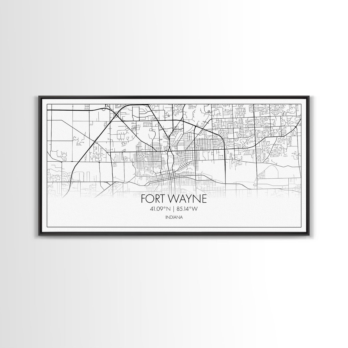 Fort Wayne Map, Nevada Map, Map Art, Minimalist Art, Wall Art, Canvas Art, Moving Gifts, Pool Room Décor, Bar Wall Art, Rustic Home Décor