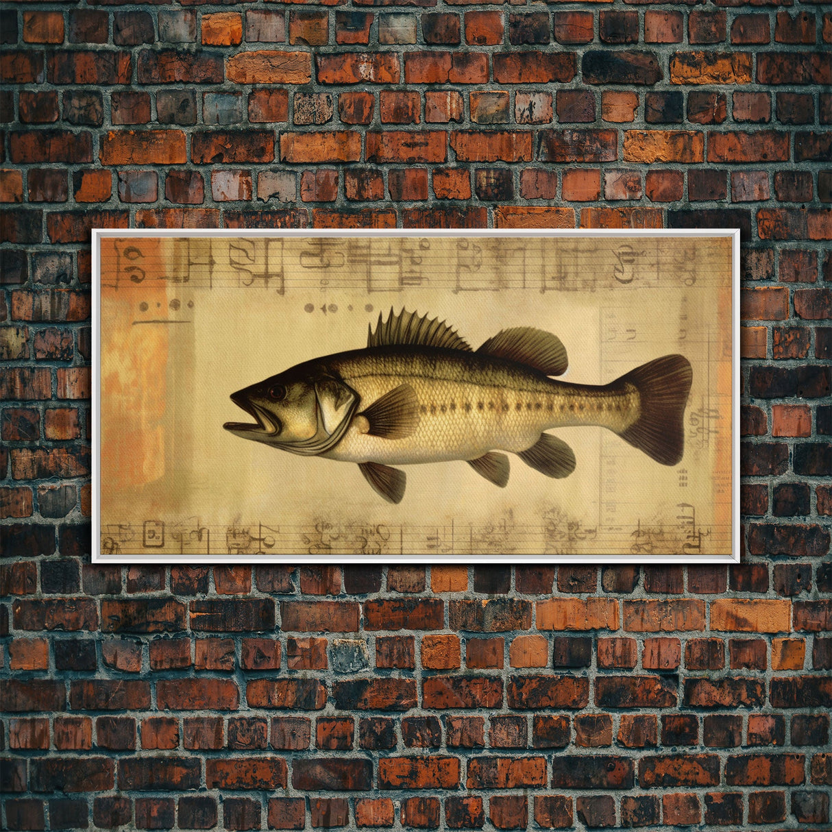 Fish Wall Decor, Animal Wall Art, Nature Wall Art, Minimalist Wall Decor, Panoramic Wall Decor, Canvas Print, Wall Art, Framed Canvas Art