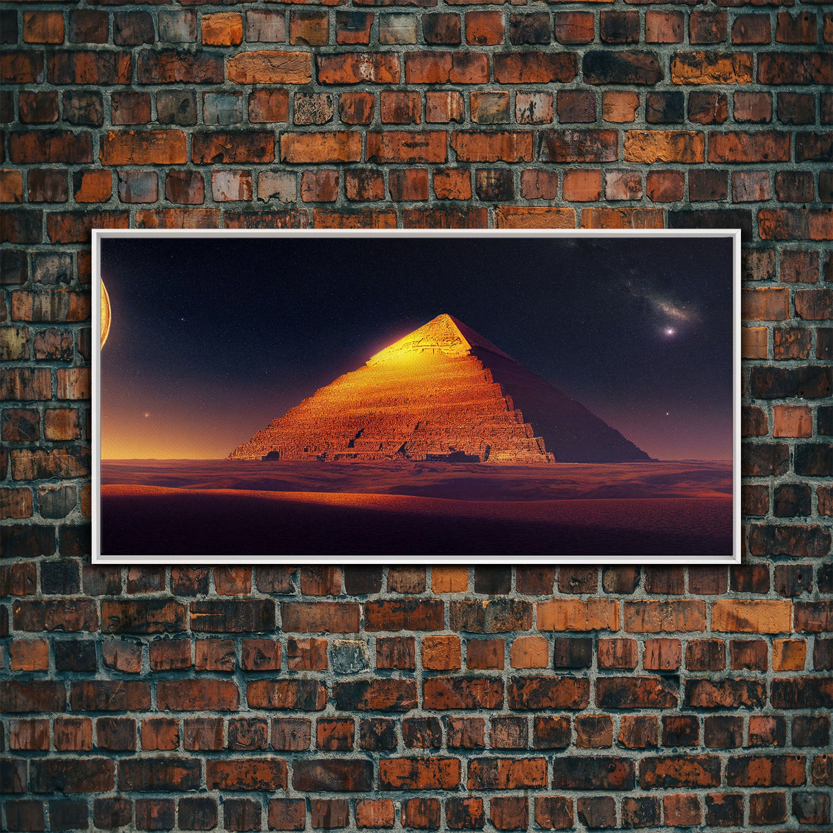 Pyramid Wall Art, Sands of Egypt, Ready To Hang Canvas Print, Framed Wall Art