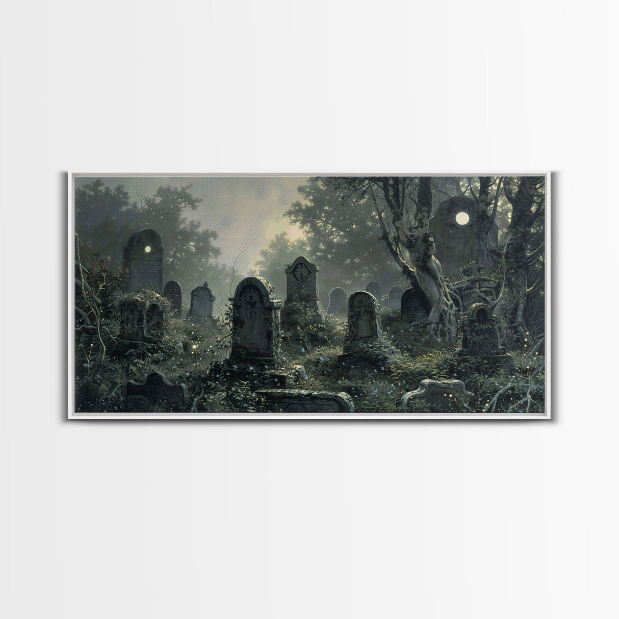 Dark Academia Wall Art, Framed Canvas Print, Spooky Halloween Wall Art, Halloween Wall Decor, Spooky Vibes, Victorian Oil Painting