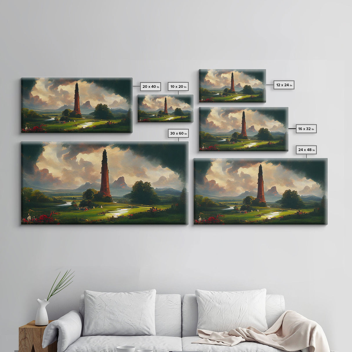 Dark Tower, High Fantasy Art Canvas Print, unique wall art, fantasy concept art