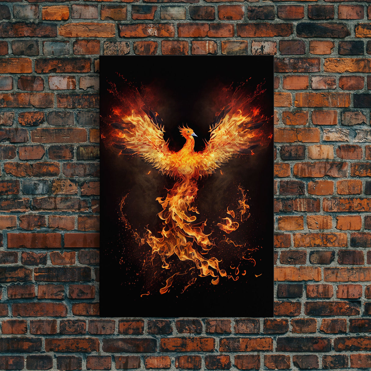 The Phoenix, Symbol of Renewal, Rebirth, Framed Canvas Art, Canvas Print, Canvas Wall Art, Strength, Transformation and Renewal