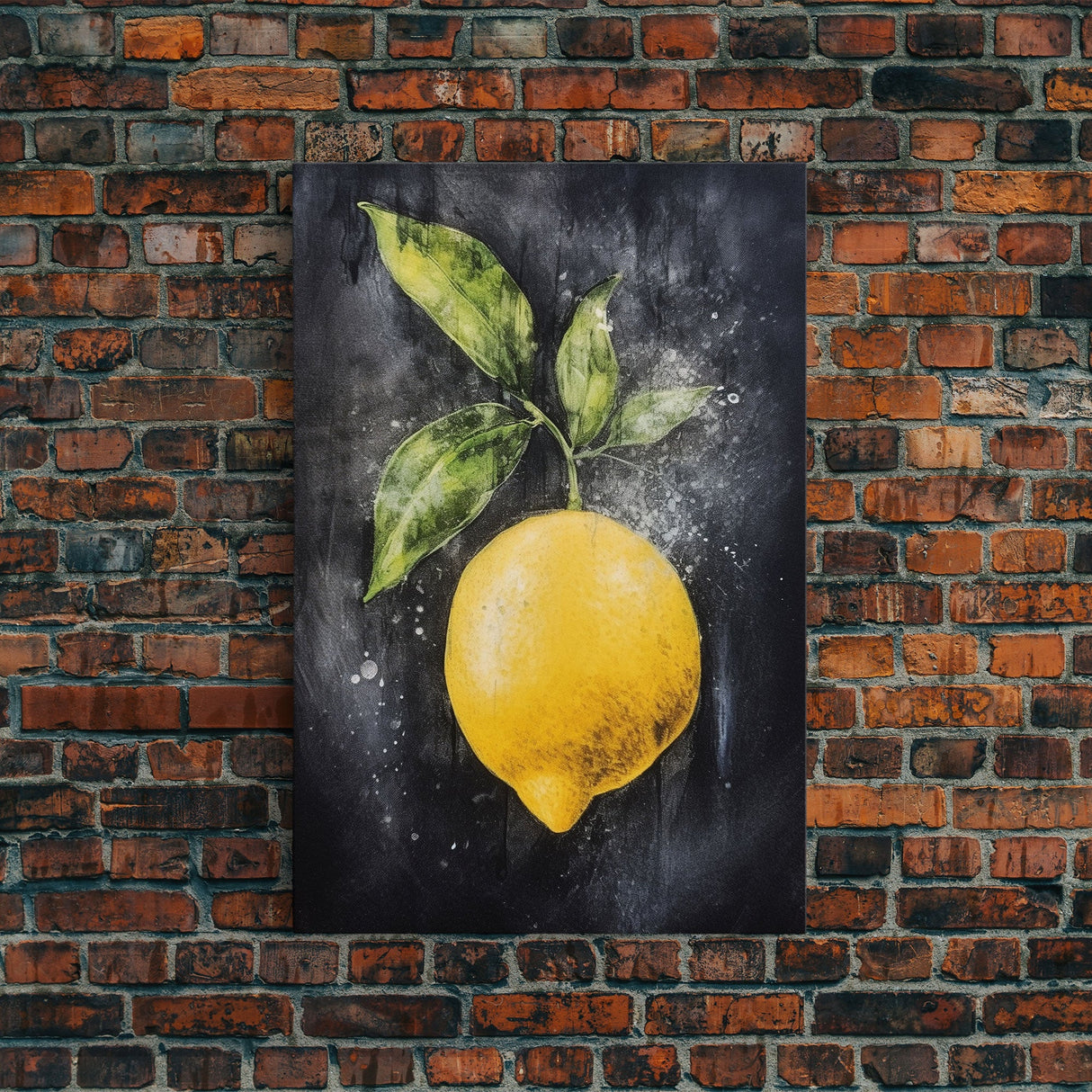 LEMON Art Canvas Print - Unframed Oil Print - Print Still Life Original - Small Still Life Painting Print- Lemon Art Print - Fruit Art