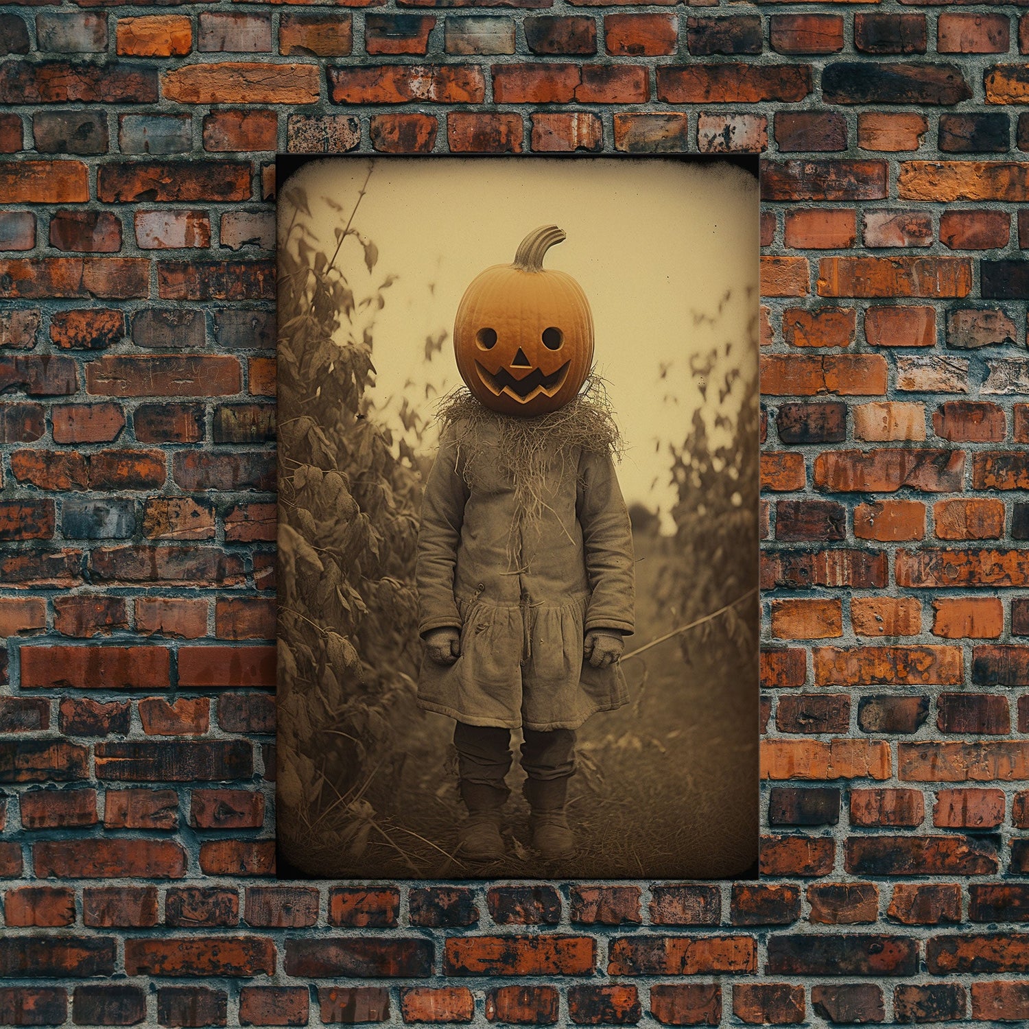 Halloween Wall Art, Spooky Art Print, Dark Art Print, Creepy Wall Art, Canvas Print, Wall Art, Vertical Print, Home Decor, Wall Decor