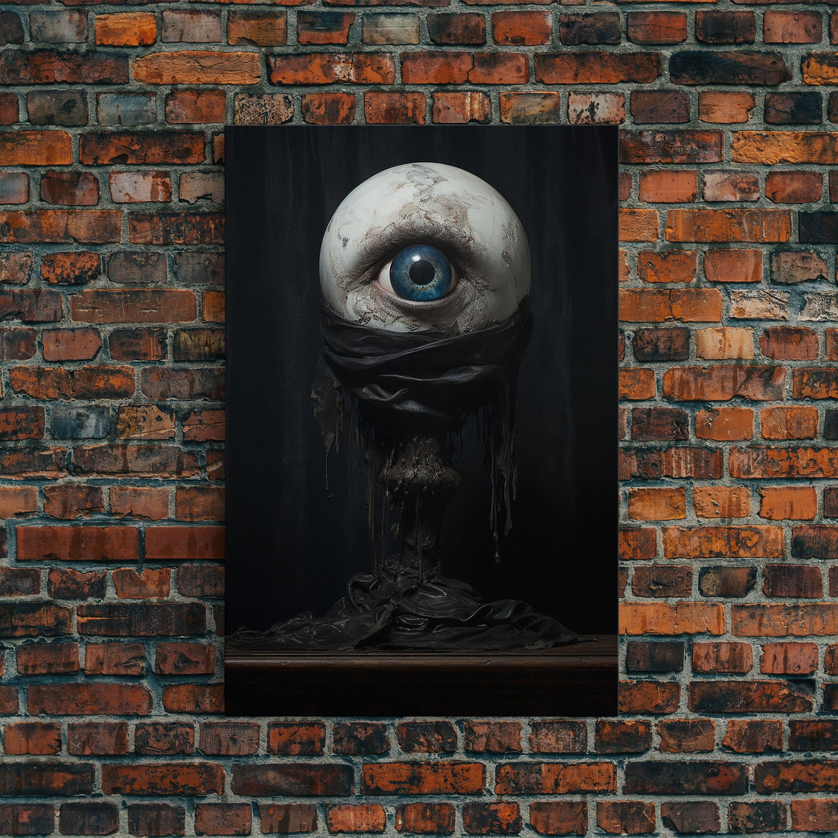 The Eye, Gothic Victorian Horror Art, Cosmic Horror, Framed Canvas Canvas Print, Halloween Decor