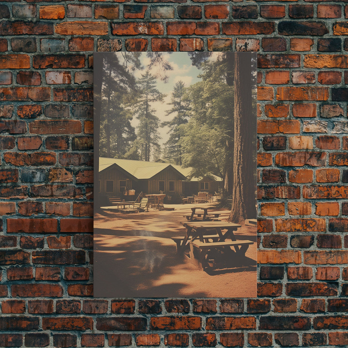 Camp Decor, Outdoor Wall Art, Cabin Wall Art, Canvas Print, Wall Hanging, Portrait Art, Teacher Gift, Apartment Wall Decor, Ranch Wall Art