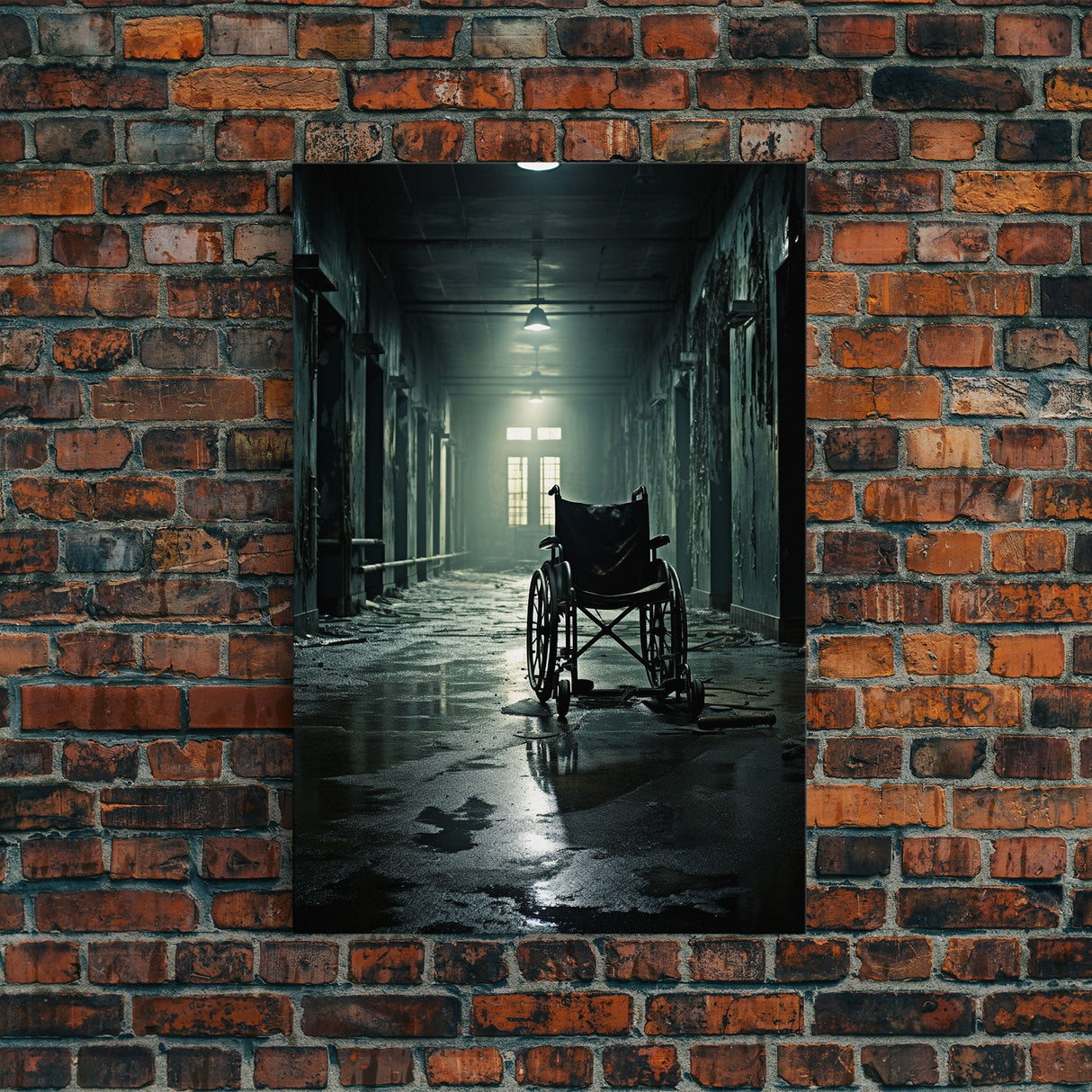 The Abandoned Asylum, Halloween Wall Art, Scary Wall Art, Canvas Print, Wall Hanging, Portrait Art, Horror Home Decor, Dorm Room Art