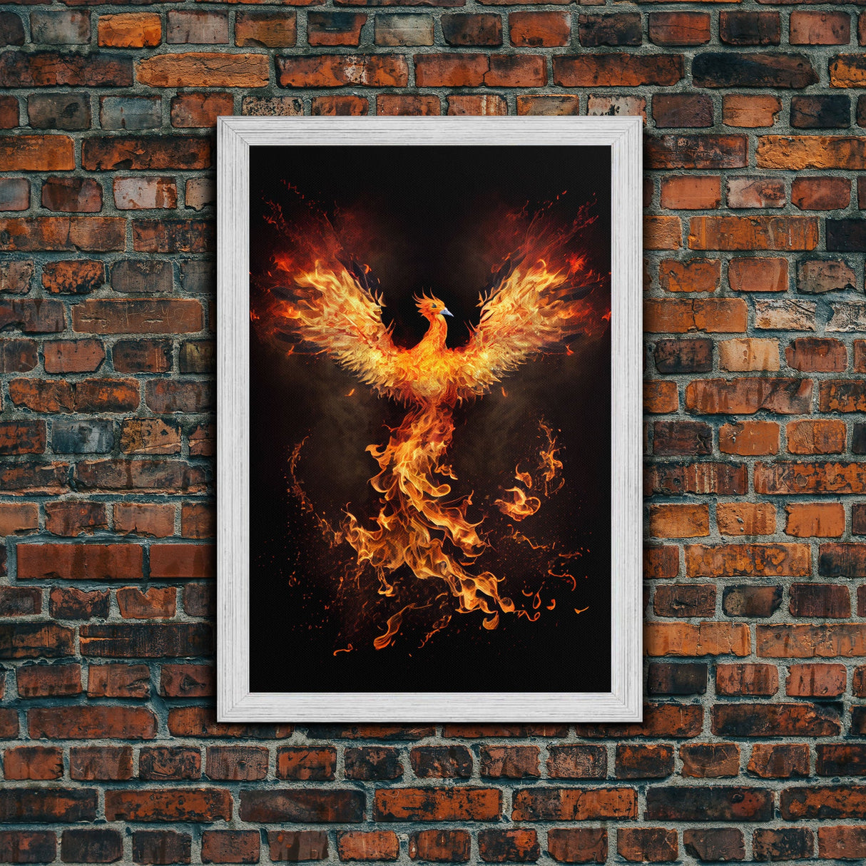 The Phoenix, Symbol of Renewal, Rebirth, Framed Canvas Art, Canvas Print, Canvas Wall Art, Strength, Transformation and Renewal
