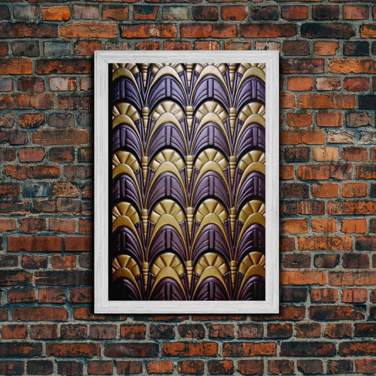 Midcentury Modern Wall art, Framed Canvas Print, Art Deco, Canvas Wall art, Purple colors art, 1930s Style Art, guest room decor, Wall art