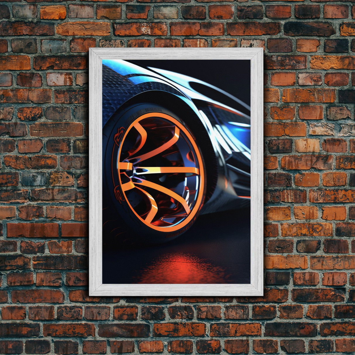 Car Guy Wall Art, Exotic Super Car Deep Dish Rims, Office or Man Cave Art, Automotive Photography, Sports Car Wall Art