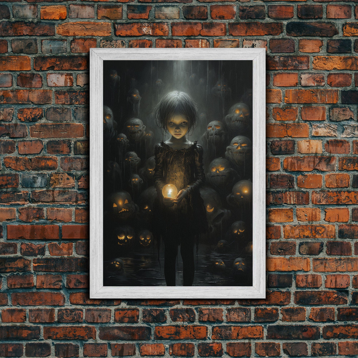 Dark Fantasy Art, Spooky Decor, Goth Decor, Canvas Print, Wall Art, Vertical Print, Dark Wall Art, Video Game Art, Gaming Wall Decor