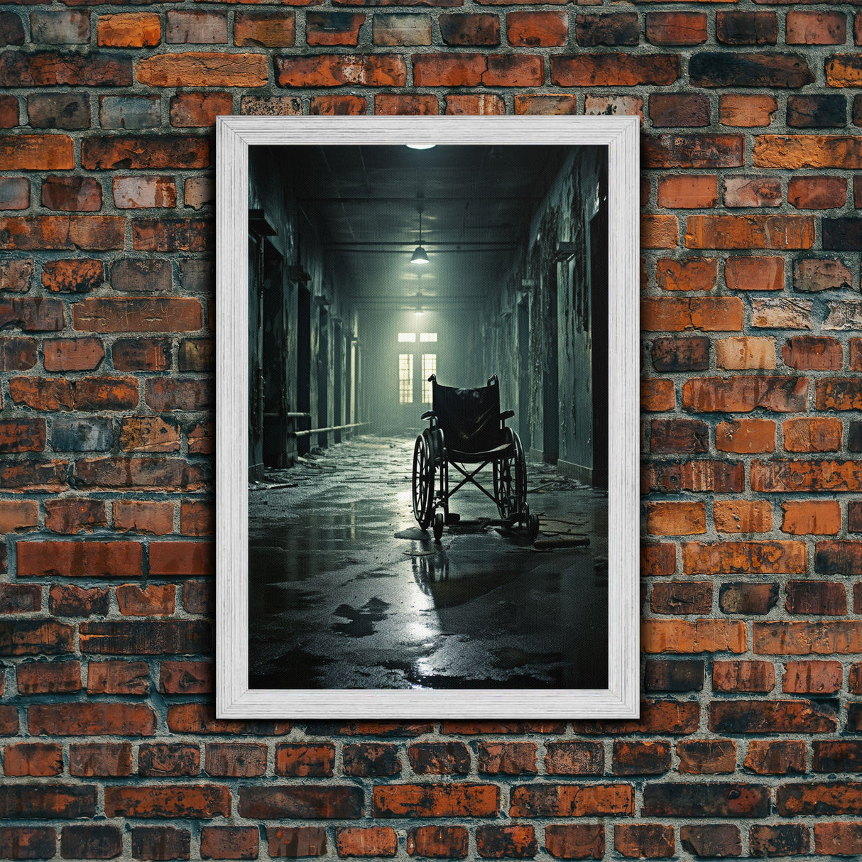 The Abandoned Asylum, Halloween Wall Art, Scary Wall Art, Canvas Print, Wall Hanging, Portrait Art, Horror Home Decor, Dorm Room Art