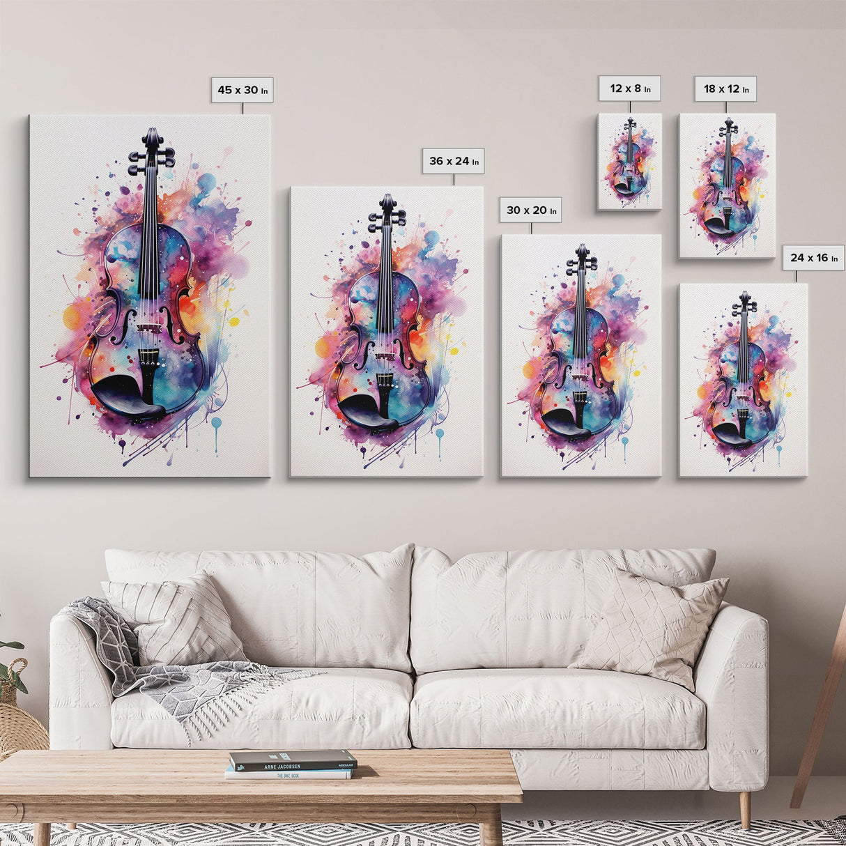 Violin Wall Art, Framed Canvas Print, Violin, Violin Art, Music Studio Decor, Instrument Print, Stringed Instruments