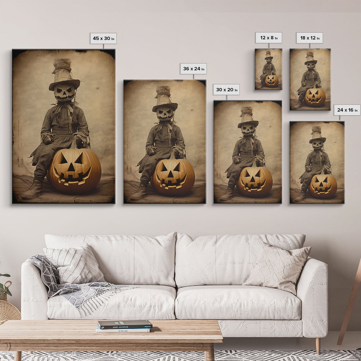 Spooky Decor, Halloween Wall Art, Horror Art Print, Dark Art, Canvas Wall Print, Wall Art, Vertical Print, Room Decor, Home Wall Decor,