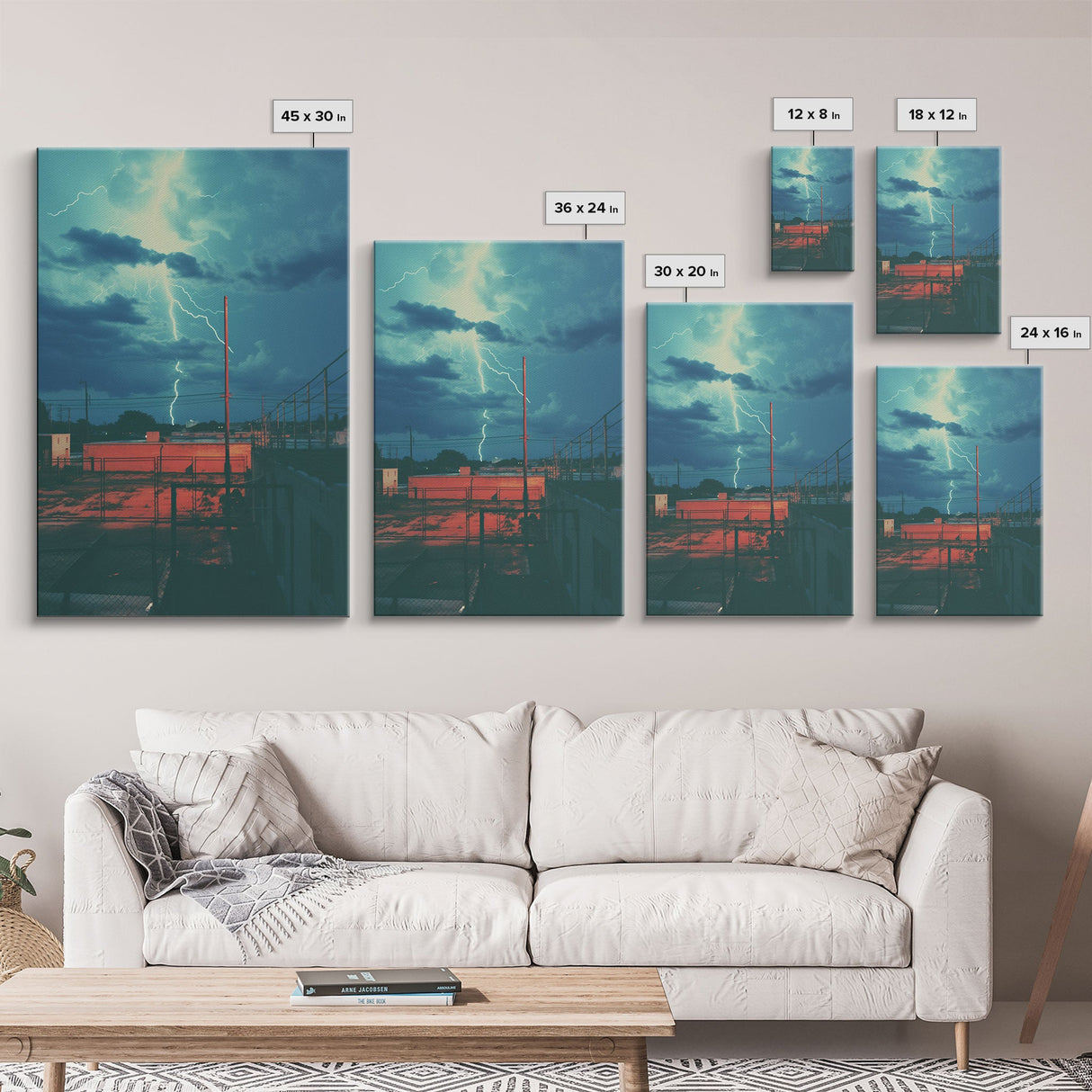 Lightning Bolt, Outdoors Wall Art, Canvas Print, Wall Hanging, Portrait Art, First Home Gift, Nerdy Home Decor, Home Decor Prints, RV Decor