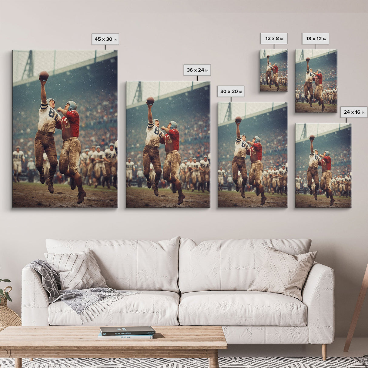 The Love Of The Game, 1920s Football, Framed Canvas Print, Footfall Fan Gift, Gift For Football Fan, Christmas Gift