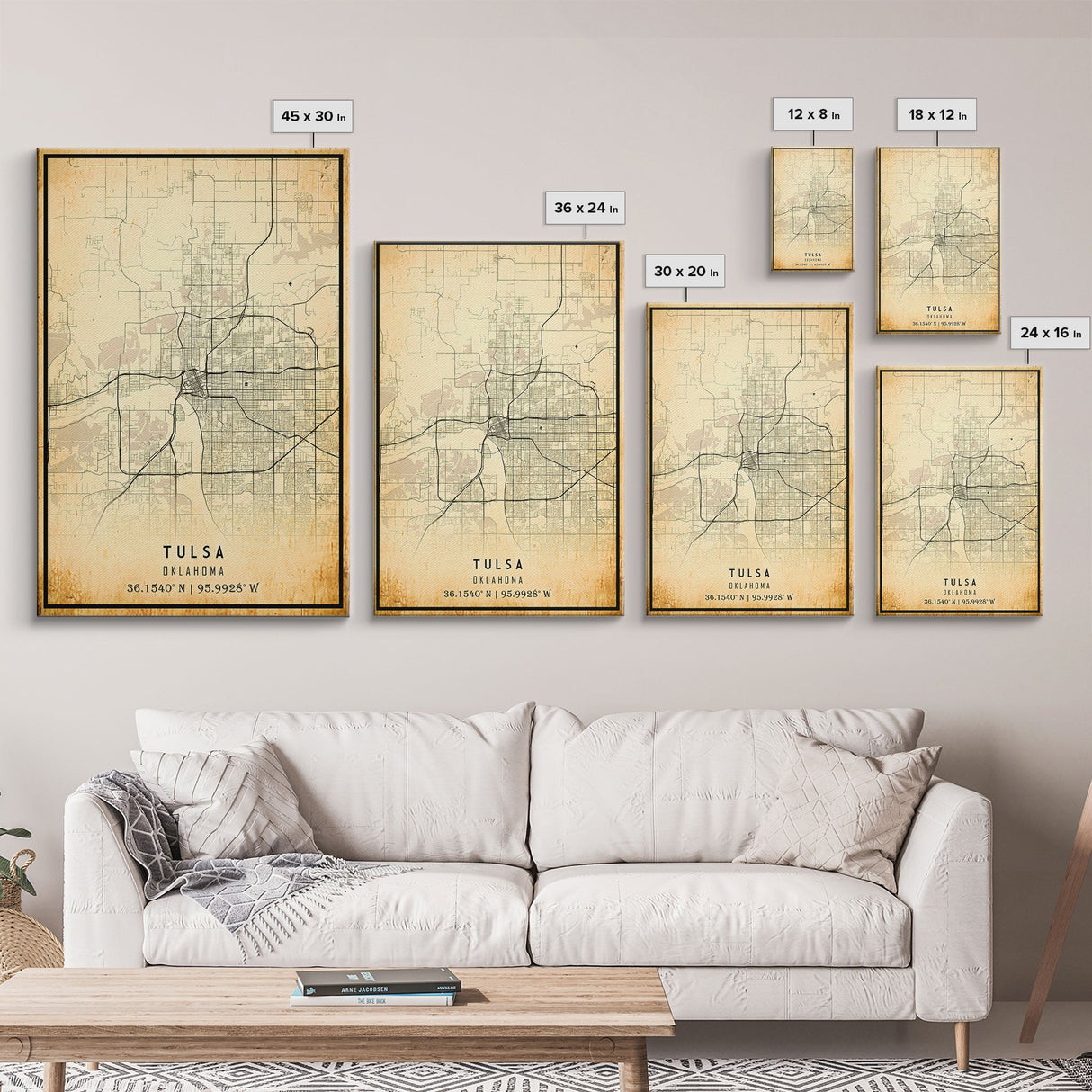 Tulsa Map Art - Oklahoma - Custom Tulsa City Streets Map Print - University of Tulsa - Home Office Decor Tulsa Map Decor Oklahoma Wall Art
