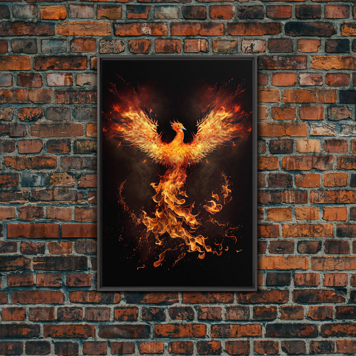 The Phoenix, Symbol of Renewal, Rebirth, Framed Canvas Art, Canvas Print, Canvas Wall Art, Strength, Transformation and Renewal