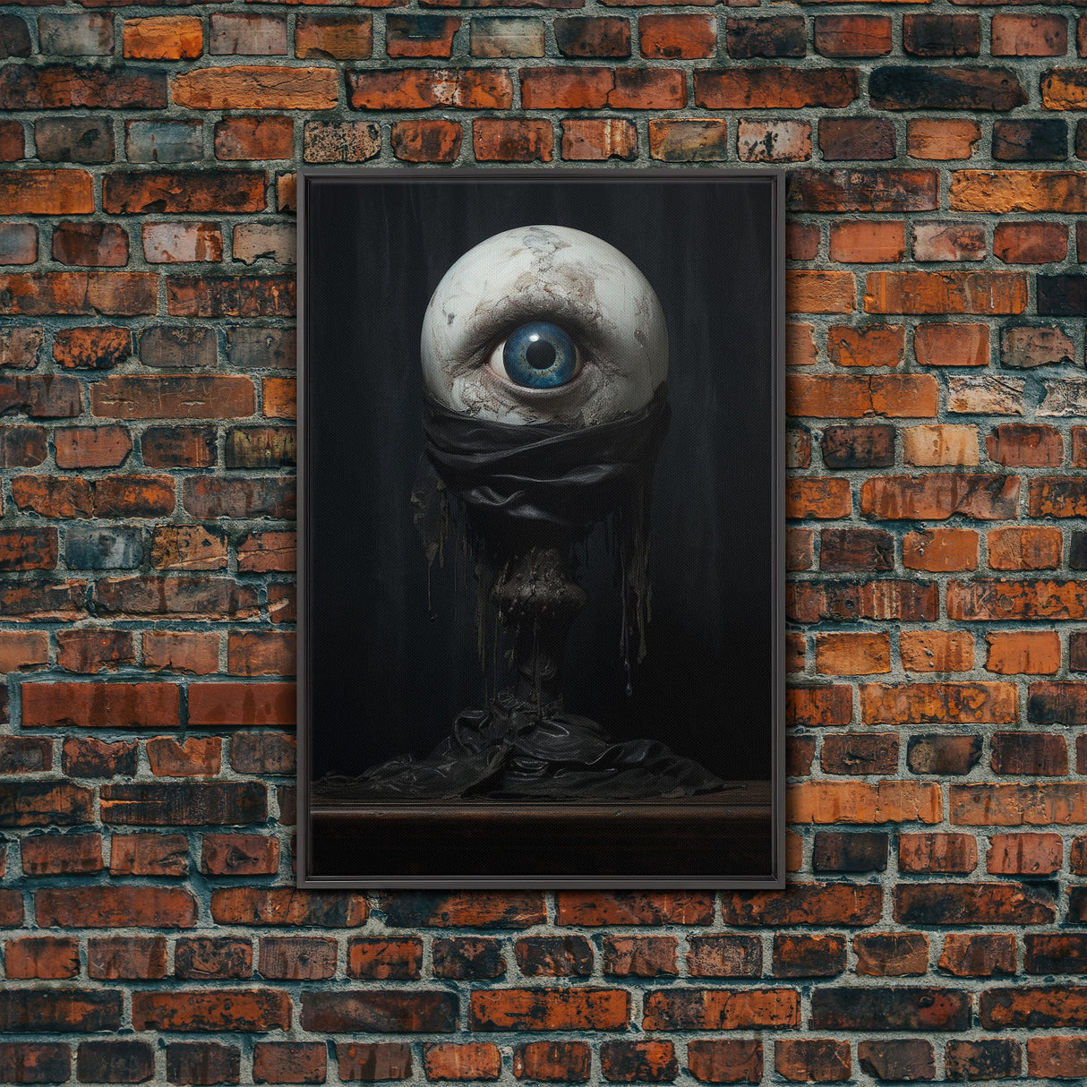 The Eye, Gothic Victorian Horror Art, Cosmic Horror, Framed Canvas Canvas Print, Halloween Decor