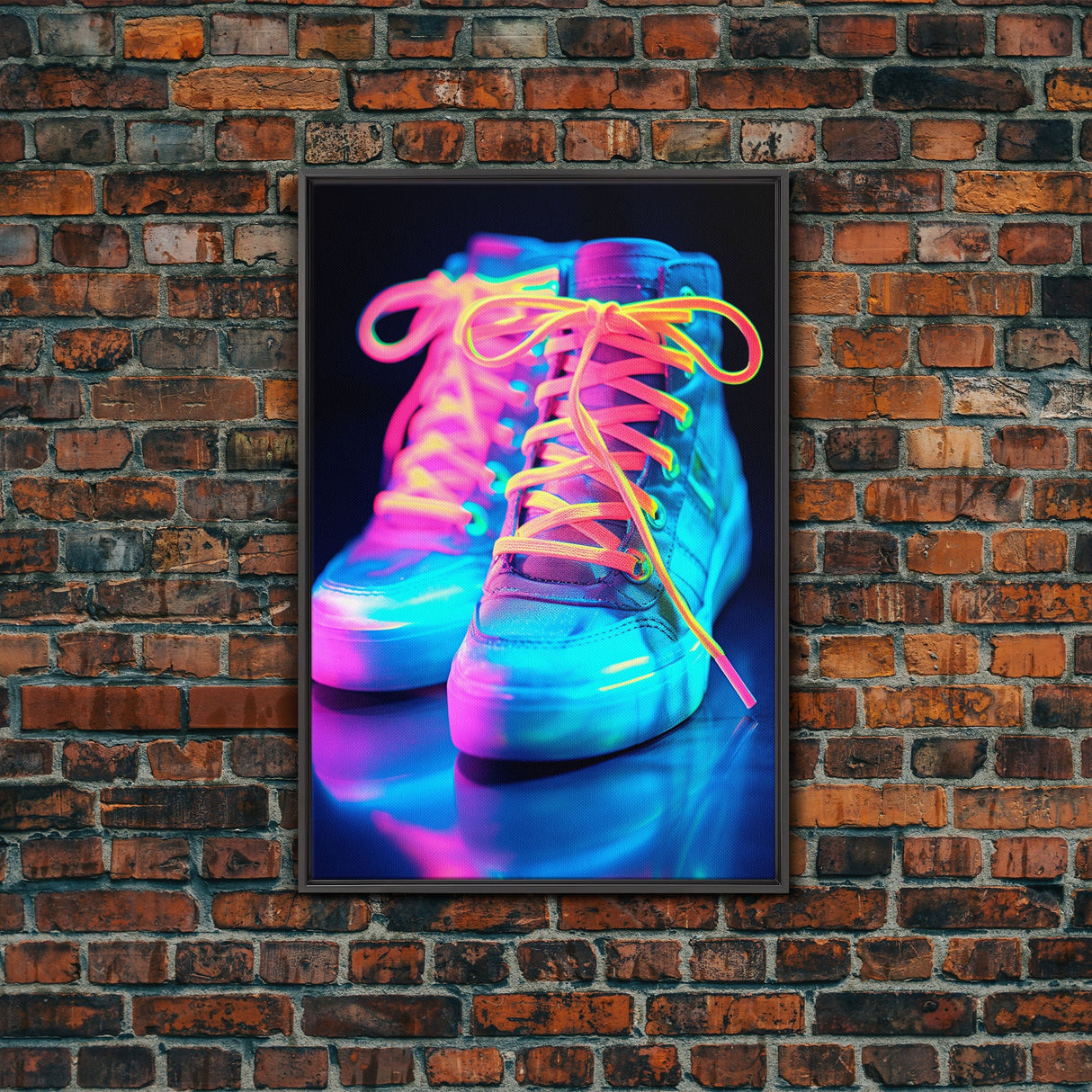 Sneaker Wall Art, Shoe Wall Art, Canvas Print, Wall Hanging, Portrait Art, Room Decor, College Dorm Art, Unique Wall Decor, Gift For Friend