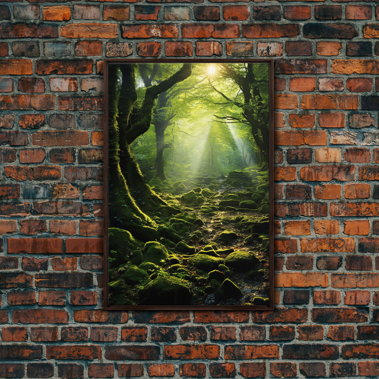 Forest Wall Art, Nature Prints, Trees Wall Art, Canvas Print, Wall Art, Vertical Art, Teacher Gift, Over Bed Wall Decor, Bookshelf Decor