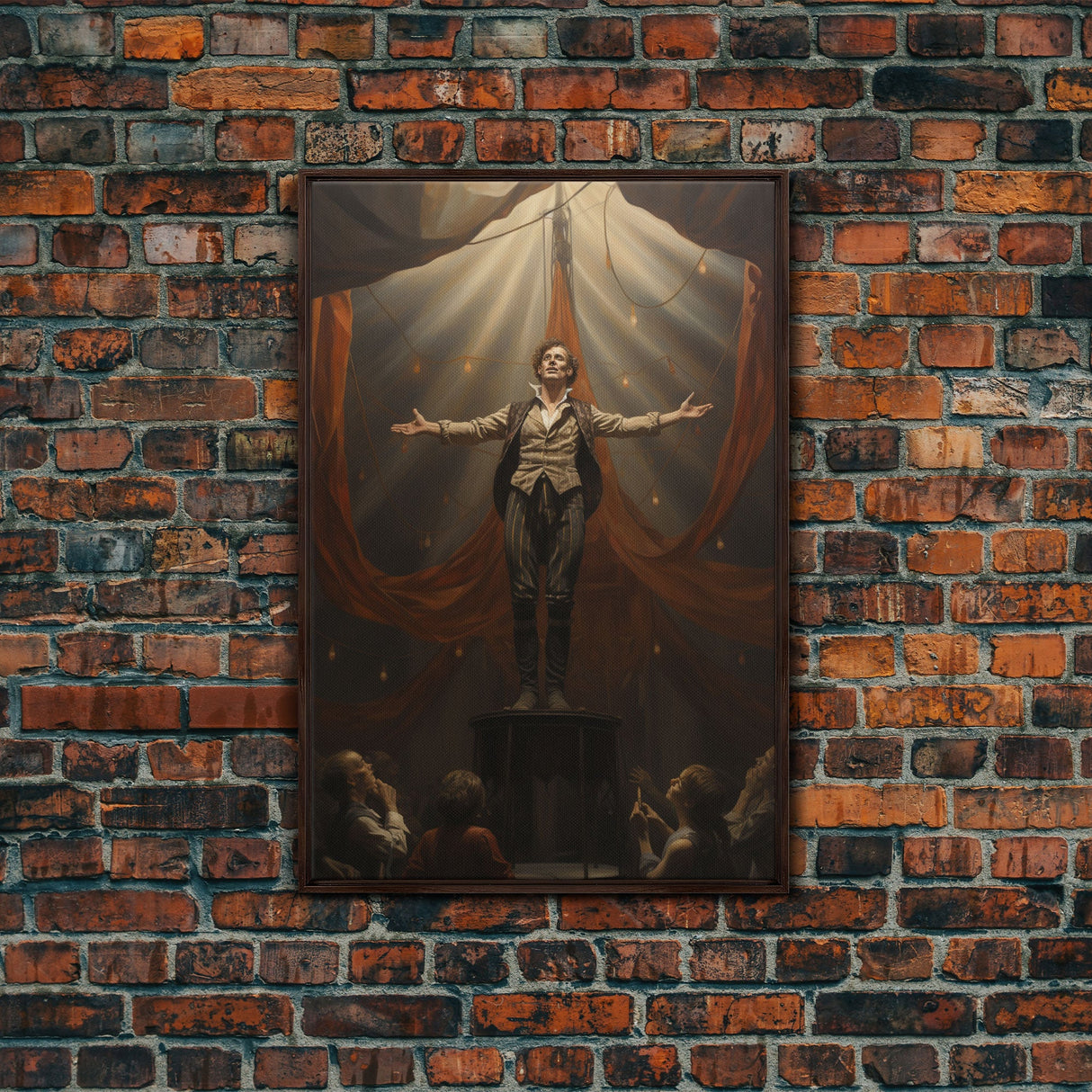 The Macabre Circus, Spooky Cursed Circus Act, Framed Canvas Print, Halloween Poster Art, Horror Prints, Victorian Circus Act