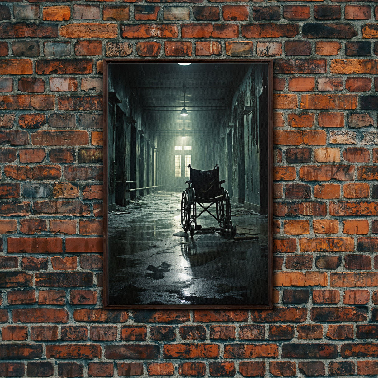The Abandoned Asylum, Halloween Wall Art, Scary Wall Art, Canvas Print, Wall Hanging, Portrait Art, Horror Home Decor, Dorm Room Art