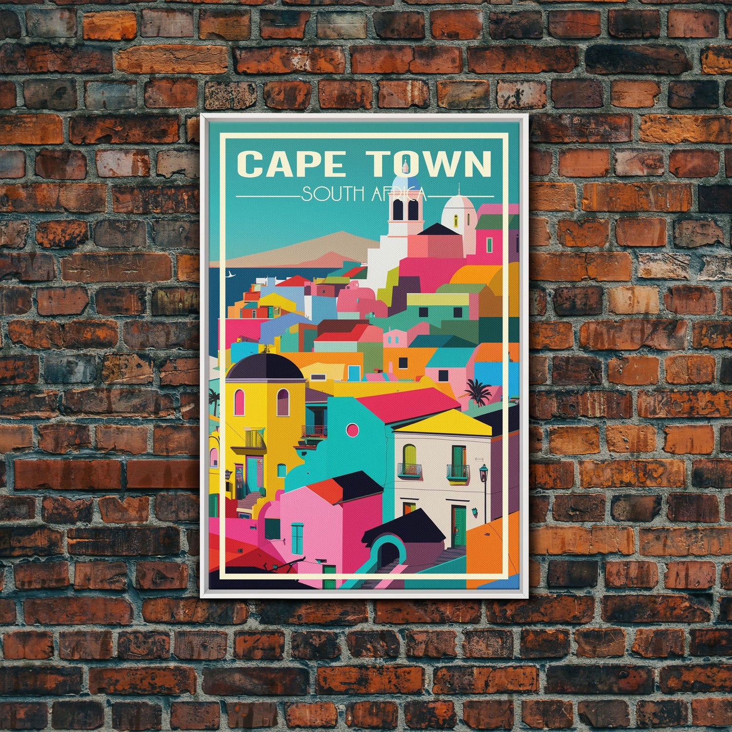 Cape Town, South Africa Wall Art, Africa Travel Poster, Travel Wall Print, Travel Poster, Travel Wall Art, Canvas Wall Print