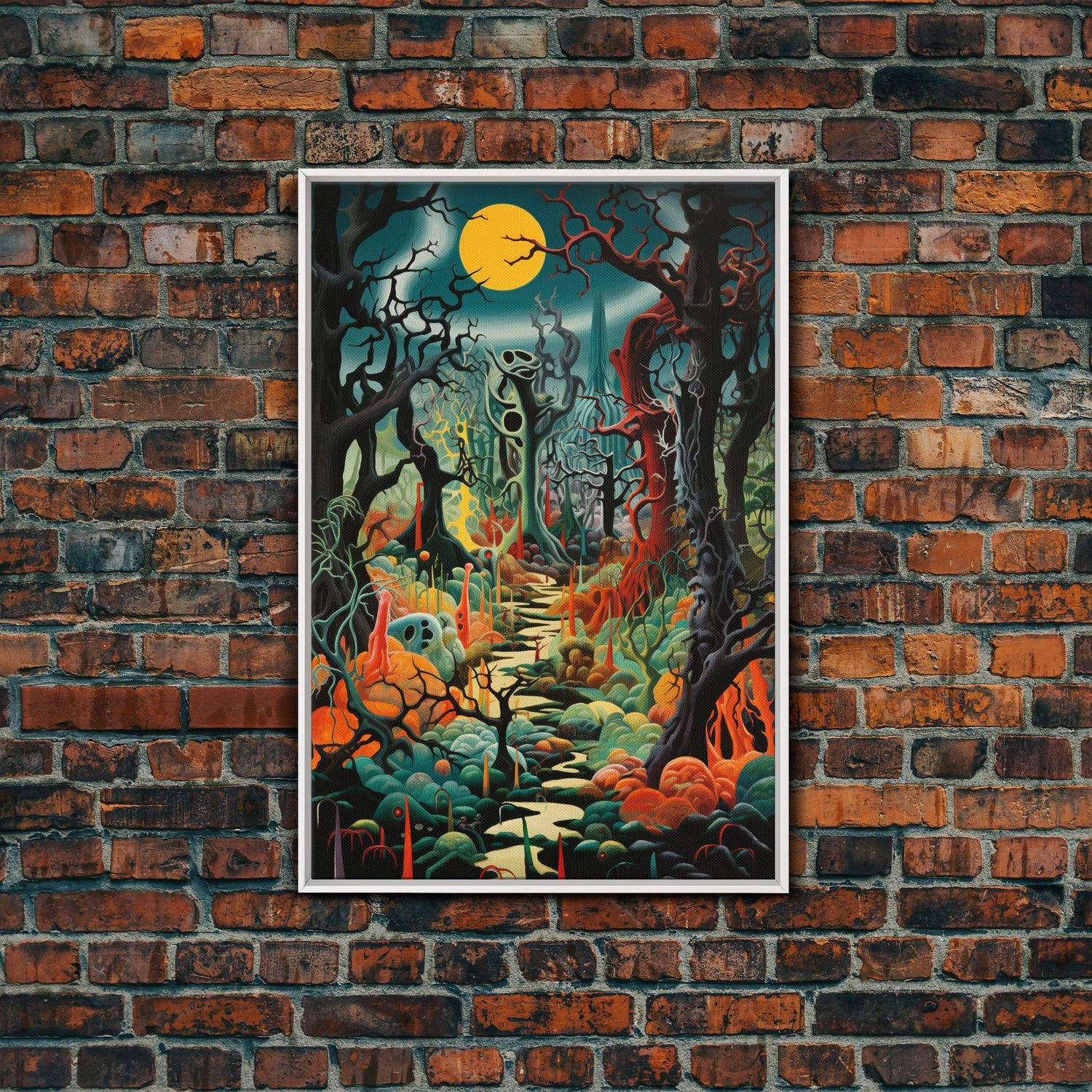 Halloween Wall Art, Spooky Room Decor, Creepy Wall Art, Canvas Print, Wall Art, Vertical Print, Horror Home Decor, Ghost Art Print