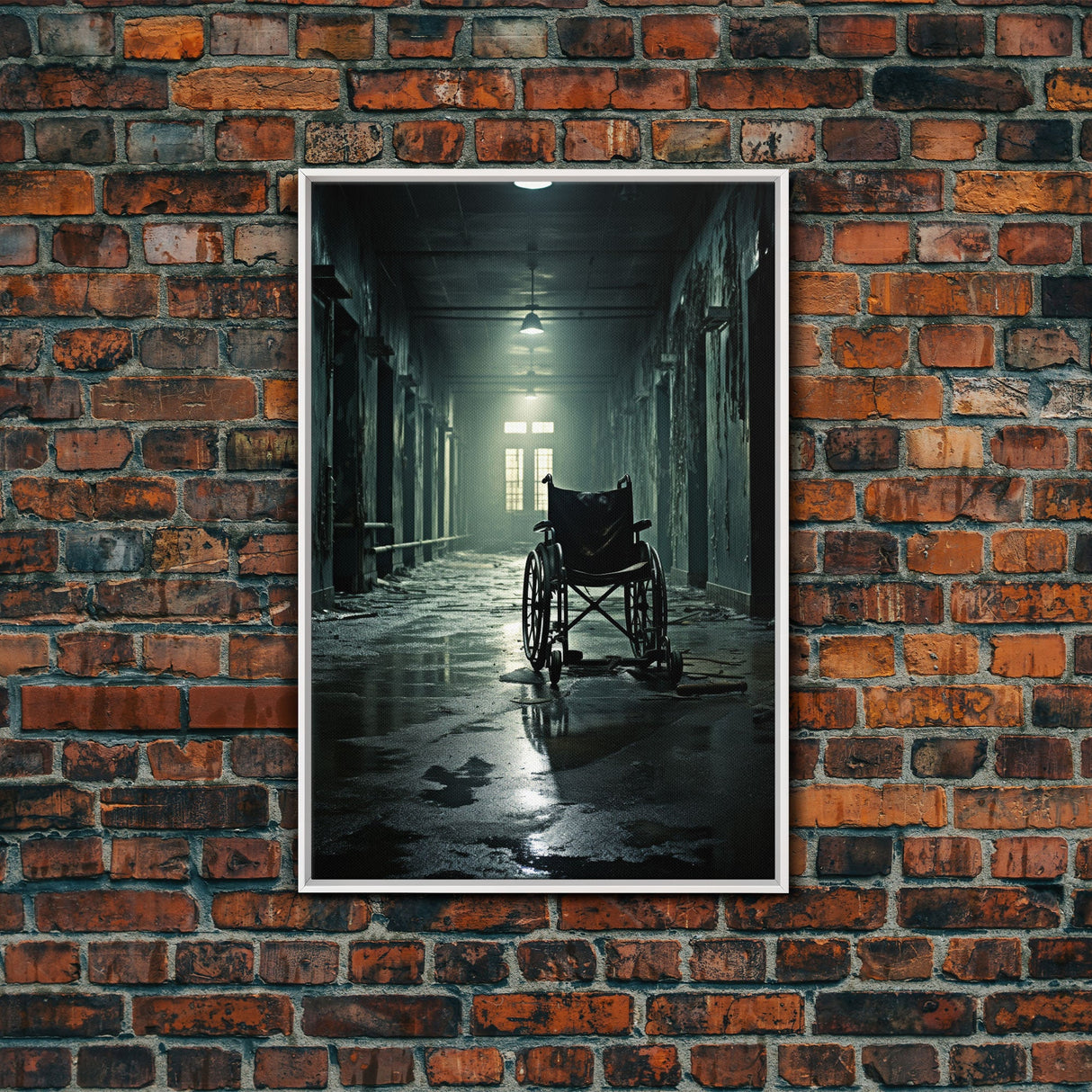 The Abandoned Asylum, Halloween Wall Art, Scary Wall Art, Canvas Print, Wall Hanging, Portrait Art, Horror Home Decor, Dorm Room Art