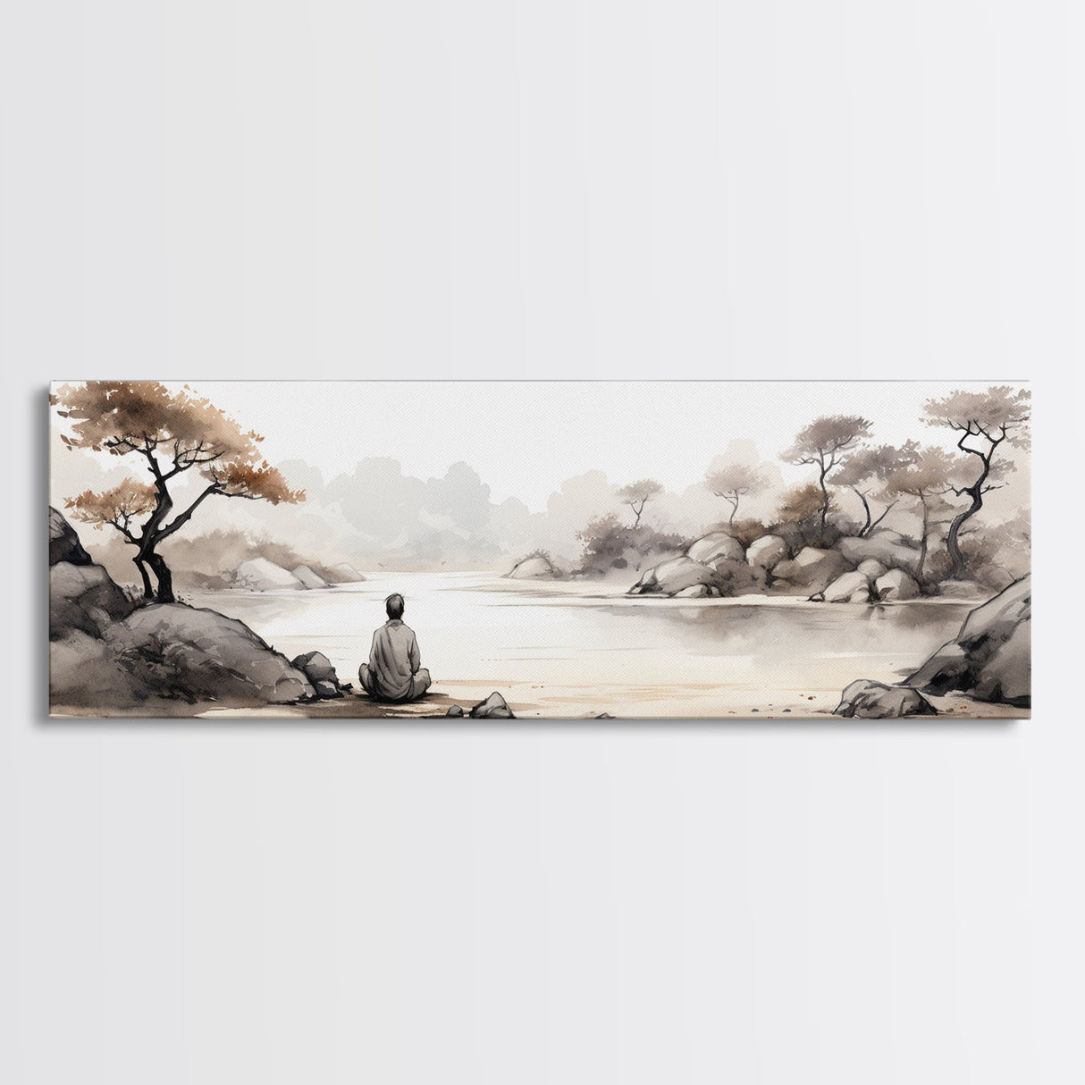 Yoga Studio Wall Decor, Framed Canvas Print, Christmas Gift, Spiritual Boho Decor, Zen Wall Decor, Meditation Art