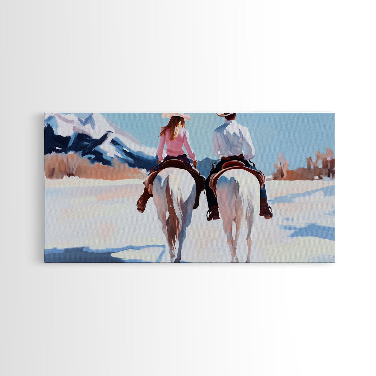 Portrait of cowboy amidst corn stalks, sunset skies, Framed Canvas Print, bold western art, autumn harvest season wall piece, fall farmhouse