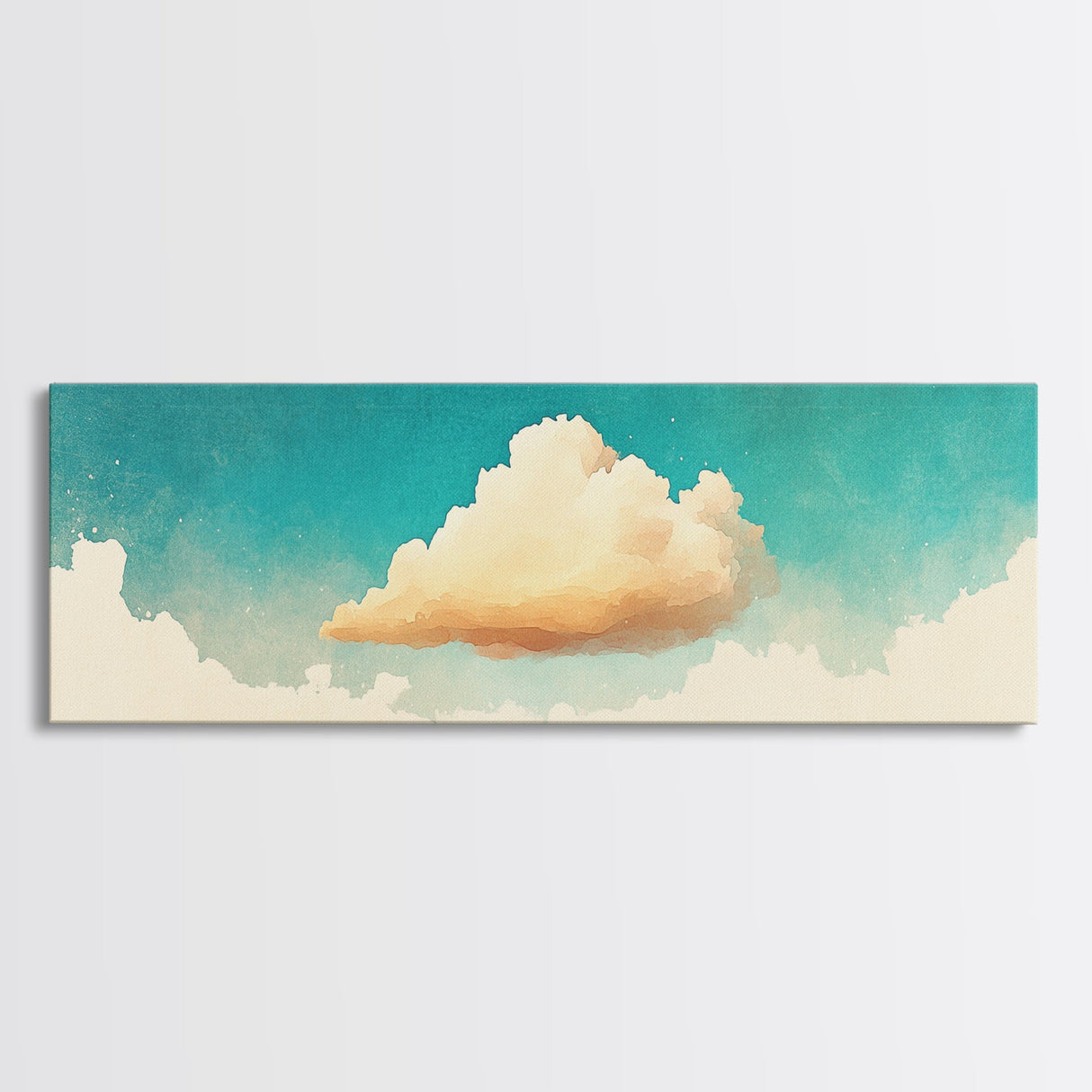 Modern Wall Art - Abstract Oil Painting Print - Extra Large Wall Art - Canvas Wall Hanging - Cloud Painting - Oversized Wall Art - Framed Canvas