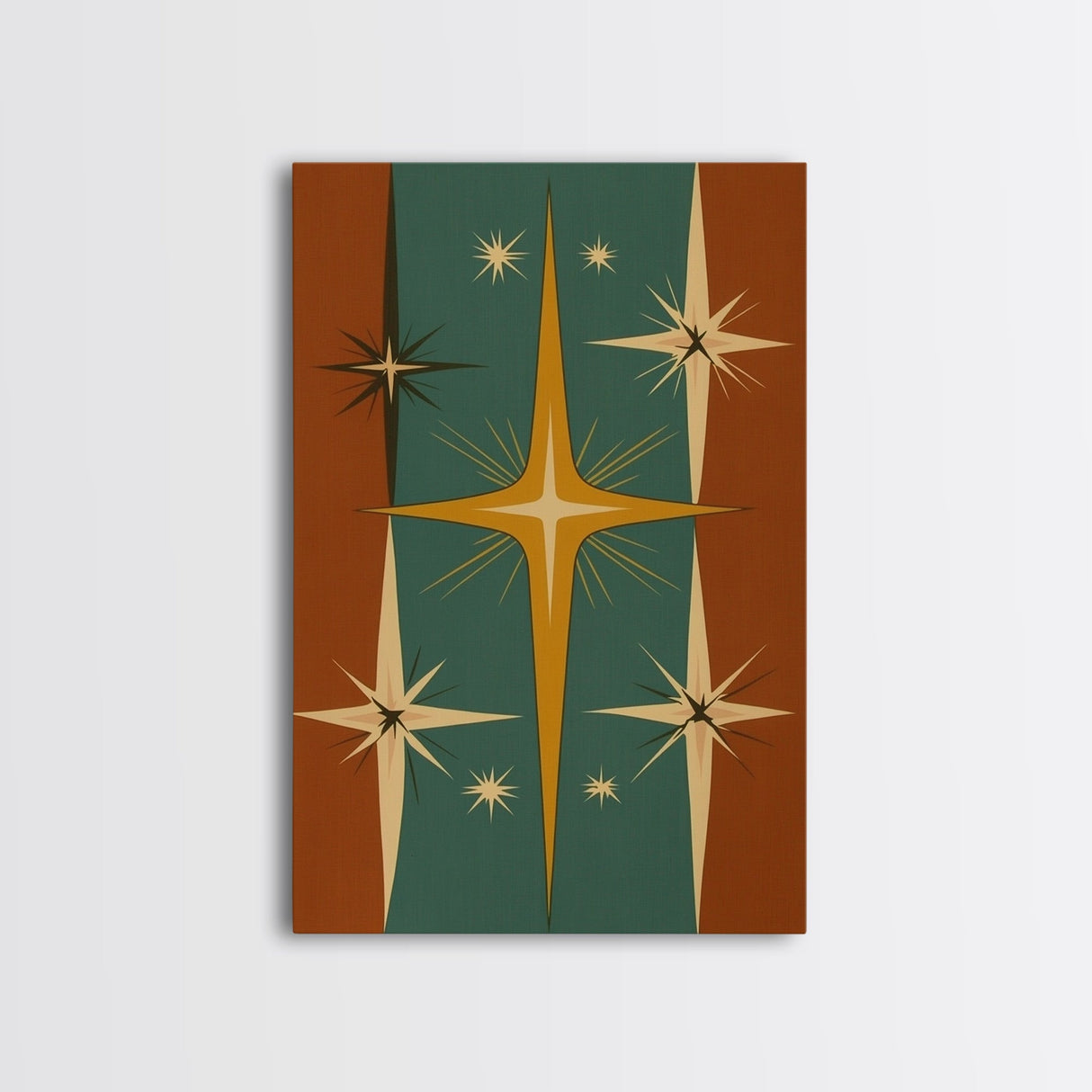 Mid-Century Modern Star Burst Wall Art, Home Decor Wall Art, Atomic Age Home Decor, 1950s Style Art