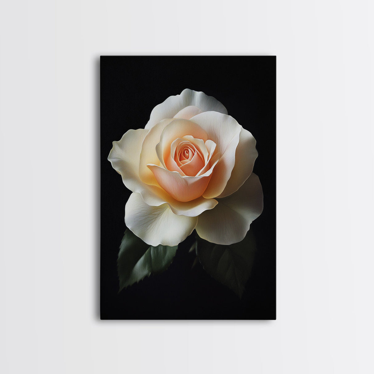 A white Rose Canvas Print, Floral Print, Floral Decor, Flower Painting, Rose Wall Art, Rose Painting, Cute Preppy Home Decor, French Country Art